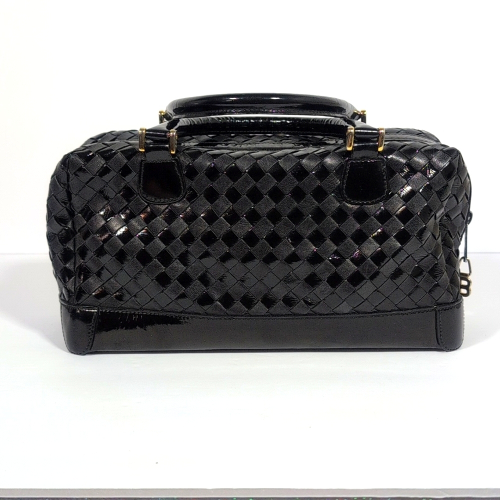 Bally Vintage Mini Basket Weave Boston Bag - Picture 3 of 15